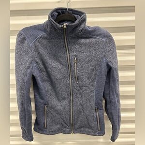 Kuhl Jacket Sweater Women XS Blue Fleece Full Zip Up Outdoor Zip Pocket